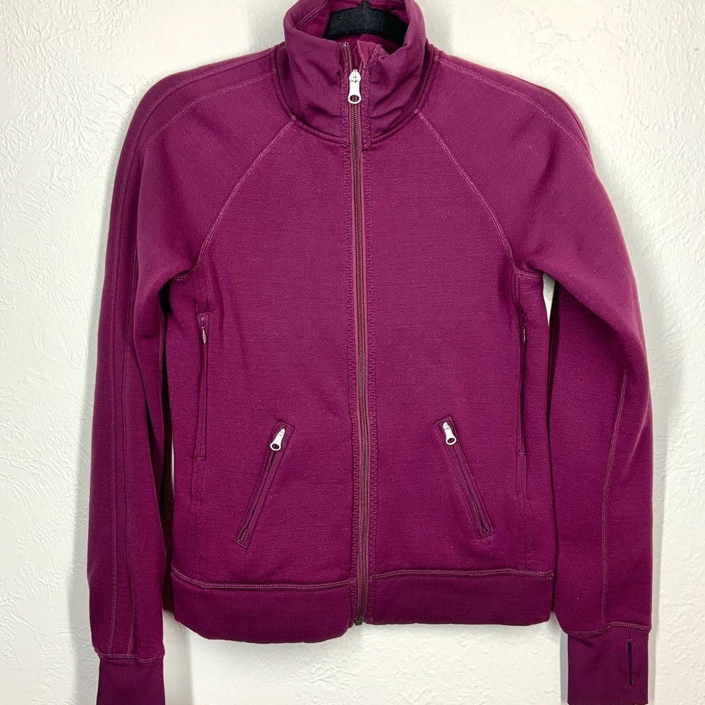 Lululemon zip jacket plum purple sz 4